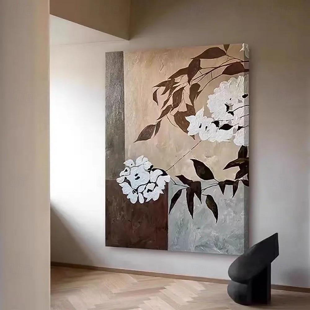Handmade Oil Painting Canvas Wall Art Decoration Wabi Sabi Style Modern Decorative Painting Simple Floral Texture for Home Decor Rolled Frameless Unstretched Hanging Mural Painting 2026 - $55.99 –P6