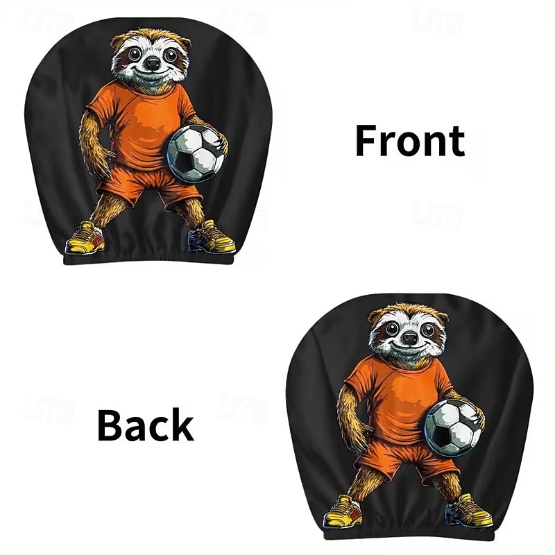 2 db rajzfilmfigura, focimeccs mintás fejtámla huzat autóba, belső dekoráció, rugalmas kialakítás, univerzális illeszkedés, alkalmas napi ingázásra és családi kirándulásokra, tökéletes szórakoztató 2026 - $8.99 –P18