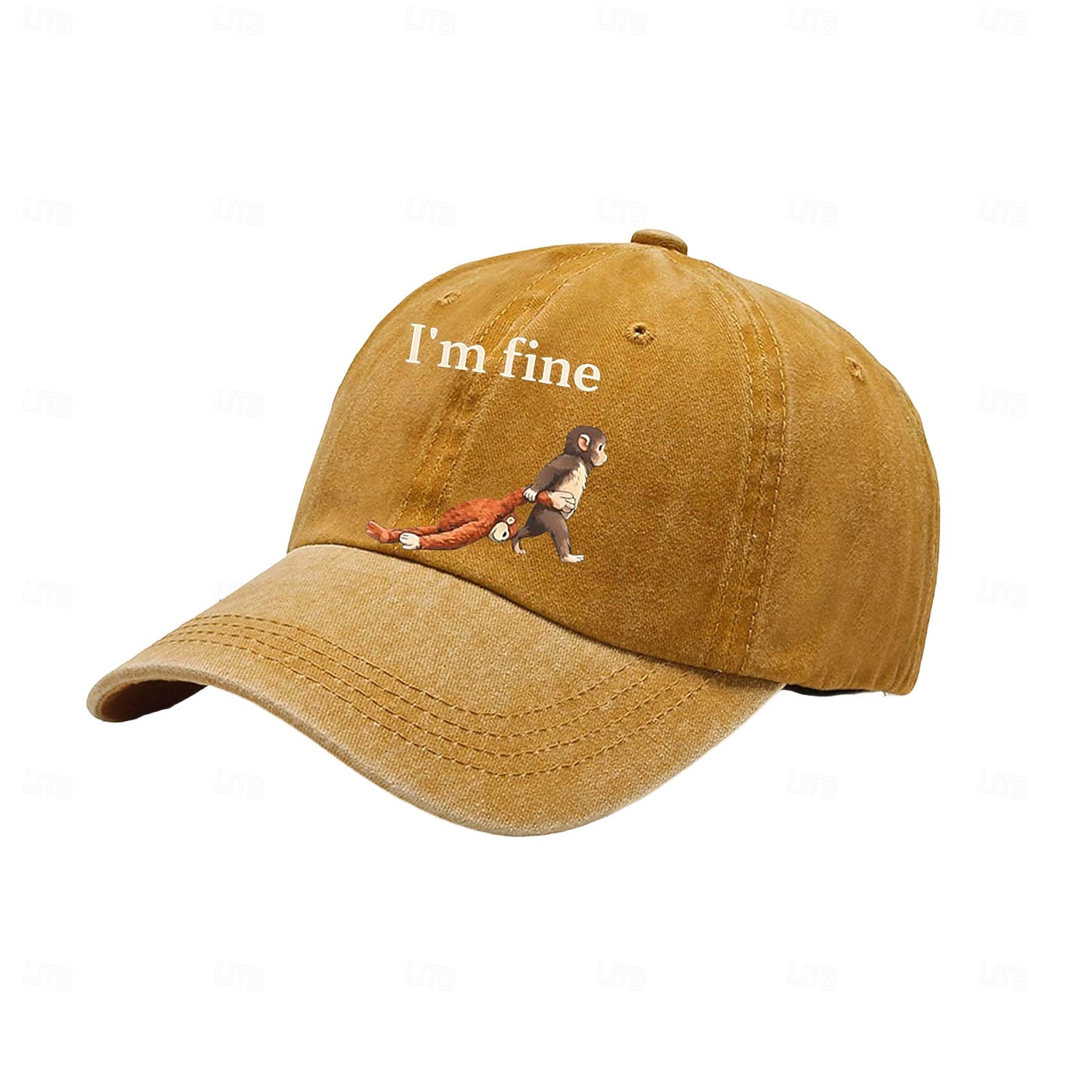 Team Punch Monkey Meme Baseball Cap Hauska vintage-himmeä puuvilla säädettävä isähattu miehille ja naisille 2026 - $19.99 –P7