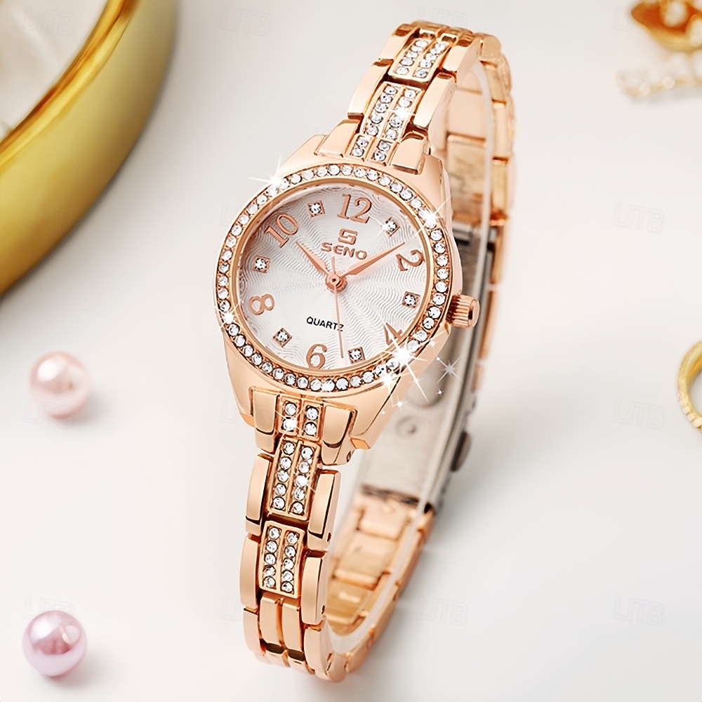 Regalo del Día de la Madre Reloj de Cuarzo para Mujeres Reloj de Aleación con Decoración de Rhinestones 2026 - $25.99 –P1