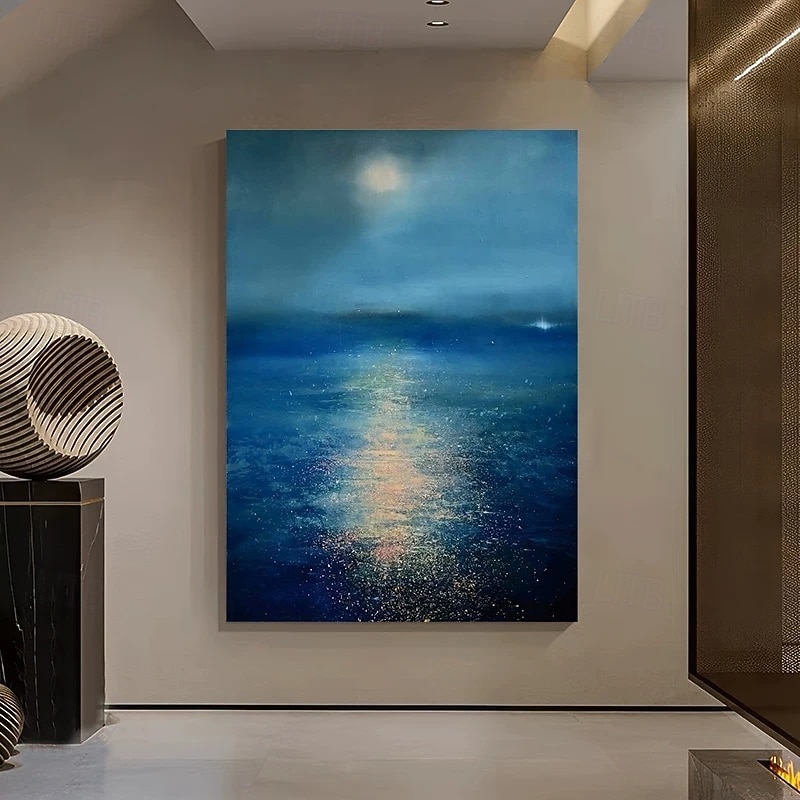 Handmade Oil Painting Hand Painted Vertical Abstract Floral / Botanical Modern Rolled Canvas (No Frame) 2026 - $105.99 –P1