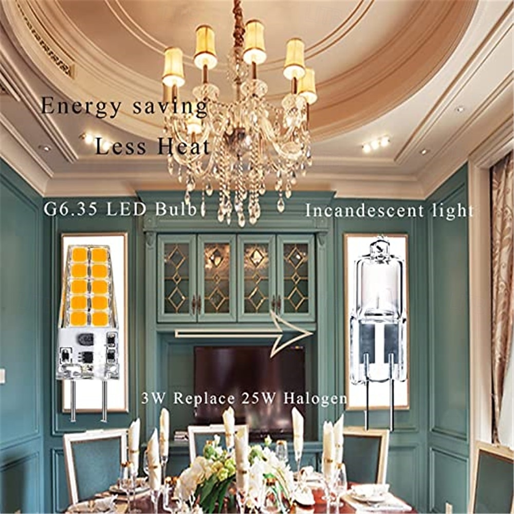 4pcs 10pcs Dimmable GY6.35 Led Bulb AC/DC12-24V 3W 20LED Energy Saving Silicone Light 360 degrees Replace Halogen Lamp 2026 - $41.99 –P7