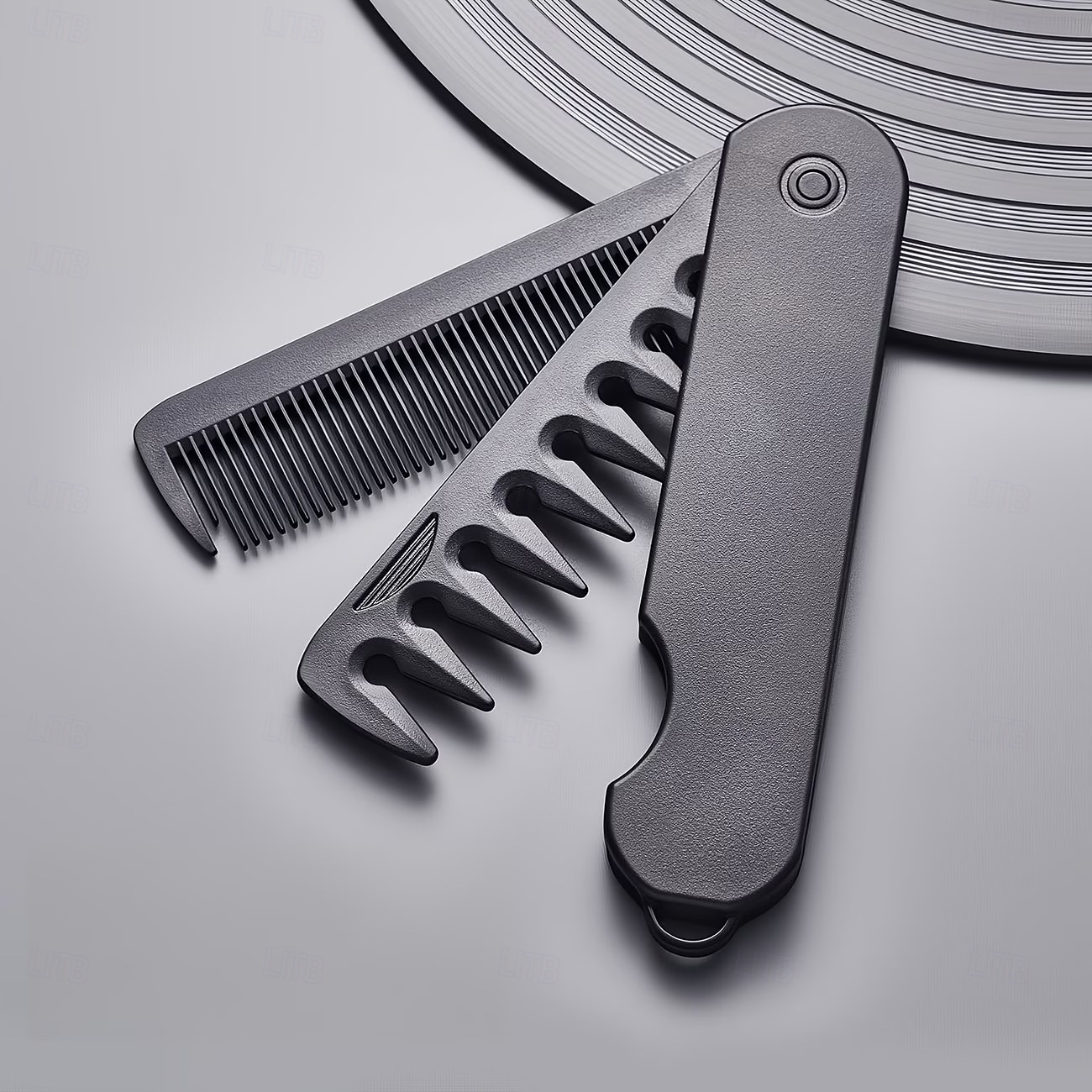 Peigne pliant multifonctionnel pour homme (1 ou 2 pièces), peigne à cheveux huilés, peigne à lisser, peigne à dents larges texturé, peigne de voyage pliable et portable de 2026 ? $9.99 –P3