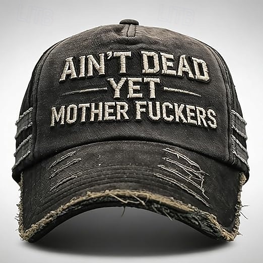 Cappellino da baseball ricamato "Ain't Dead Yet" per uomo e donna, cappellino vintage regolabile effetto invecchiato "Ain't Dead Yet Mother F*ckers", cappellino divertente e umoristico da papà, del 2026 a $21.99 –P6