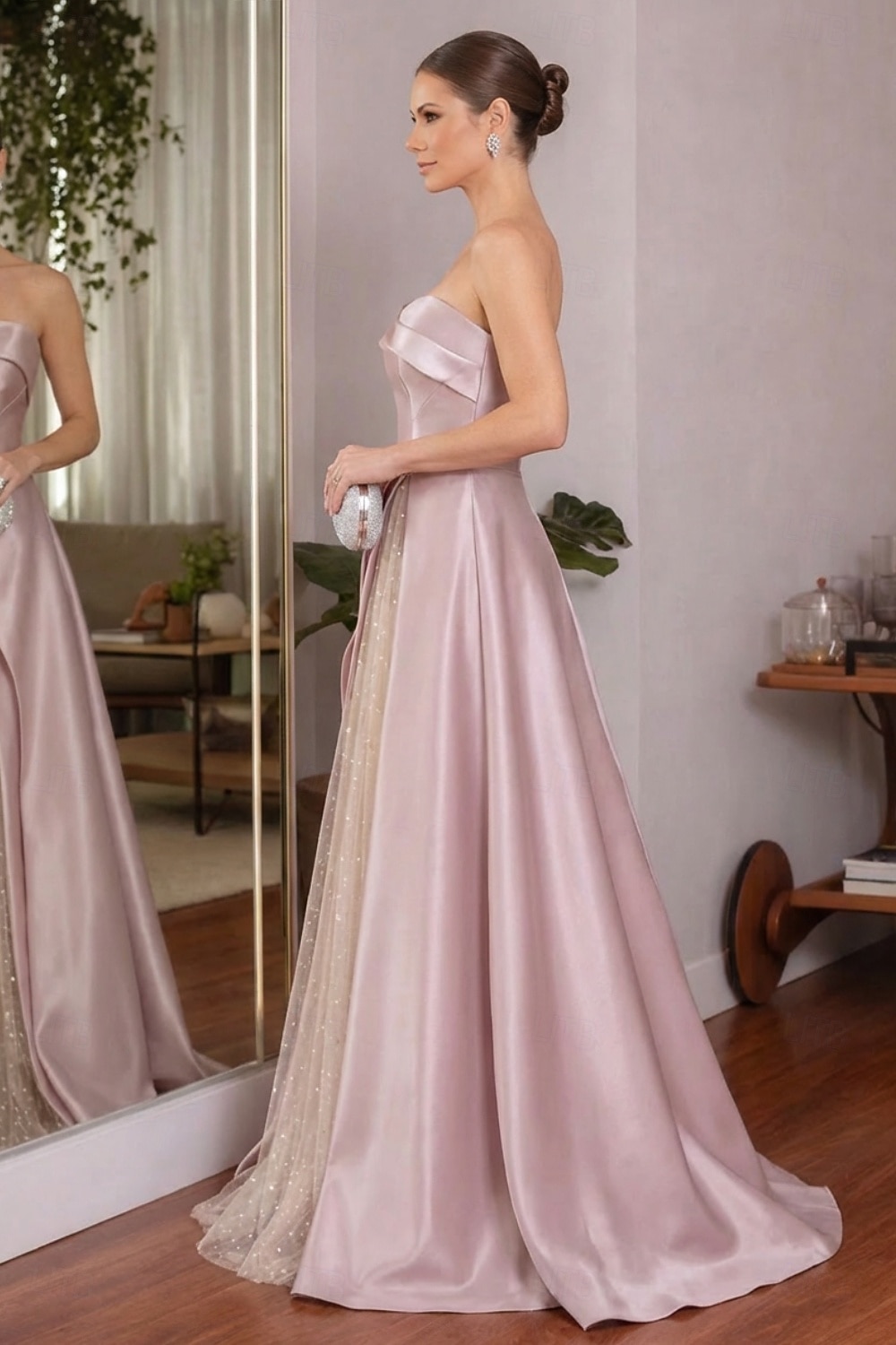 Meerjungfrauenschnitt Bodenlang Abiballkleider Elegant Glitzernd Dreiviertelarm Juwelenhals Hochzeit Formell Paillettenbesetzt mit Glitzer Quaste 2026 - $114.99 –P3