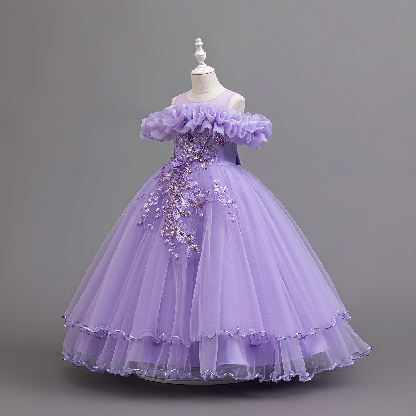 Kids Girls' Party Dress Solid Color Sleeveless Wedding Performance Elegant Fashion Sweet Cotton Blend Polyester Maxi Summer Spring Fall 4 years+ Purple 2026 - $51.99 –P3