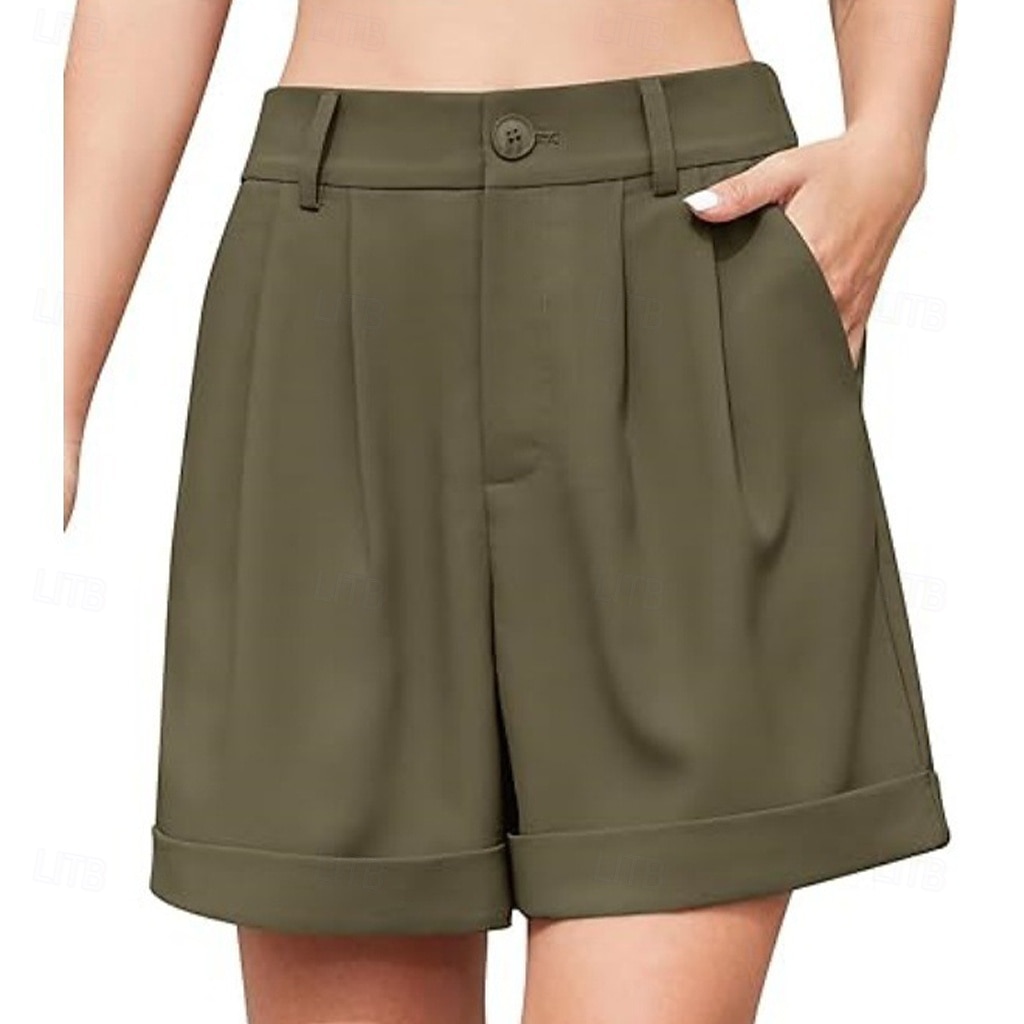 Mujer Bermudas Pantalón corto Pantalones cortos de verano Pantalones cortos de playa Vacaciones Moda Casual / Diario Corto Alta cintura Cremallera Bolsillo Cintura elástica Comodidad Secado rápido 2026 - $33.99 –P15