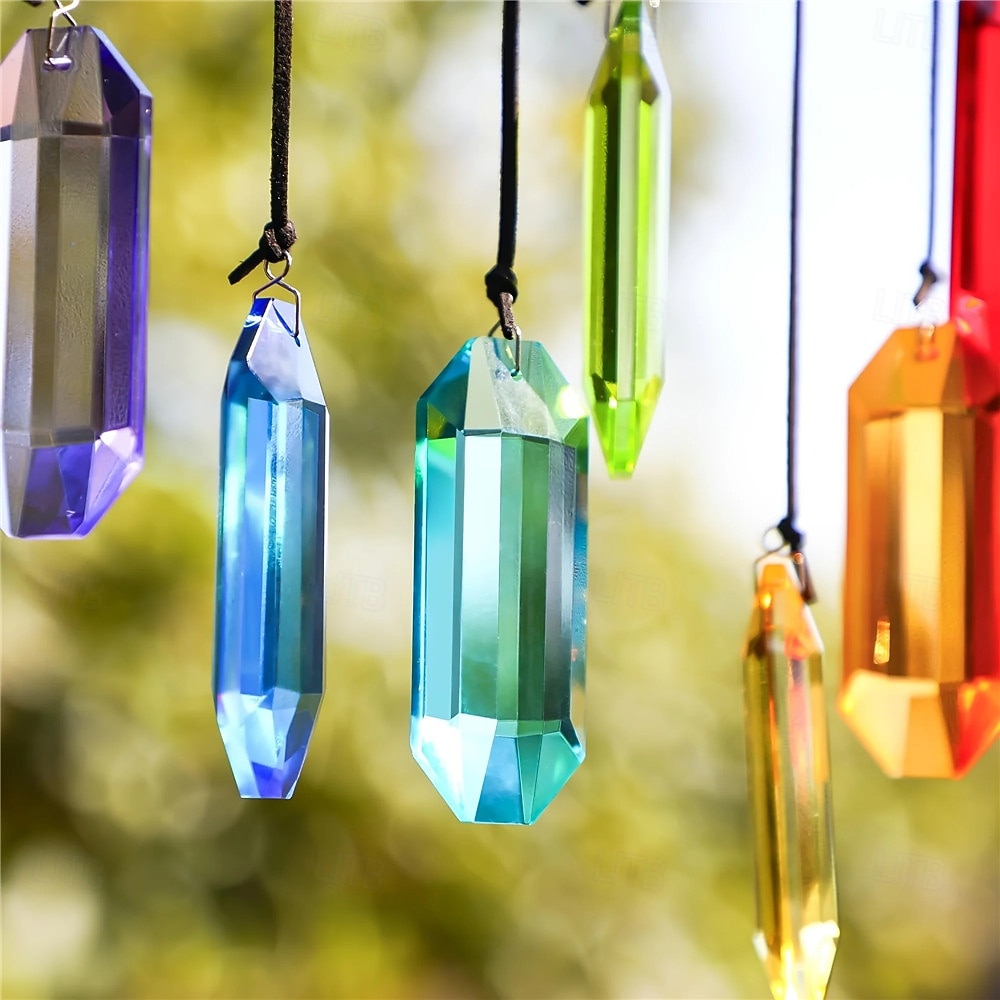 7pcs Crystal Sunlight Catchers Prism Indoor Window Hanging Decoration Rainbow Glass Prism Sunlight Catcher Decor for Home Garden 2026 - $26.99 –P3
