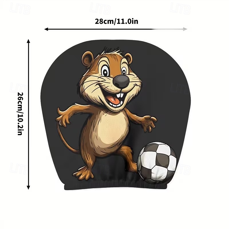 2 db rajzfilmfigura, focimeccs mintás fejtámla huzat autóba, belső dekoráció, rugalmas kialakítás, univerzális illeszkedés, alkalmas napi ingázásra és családi kirándulásokra, tökéletes szórakoztató 2026 - $8.99 –P29