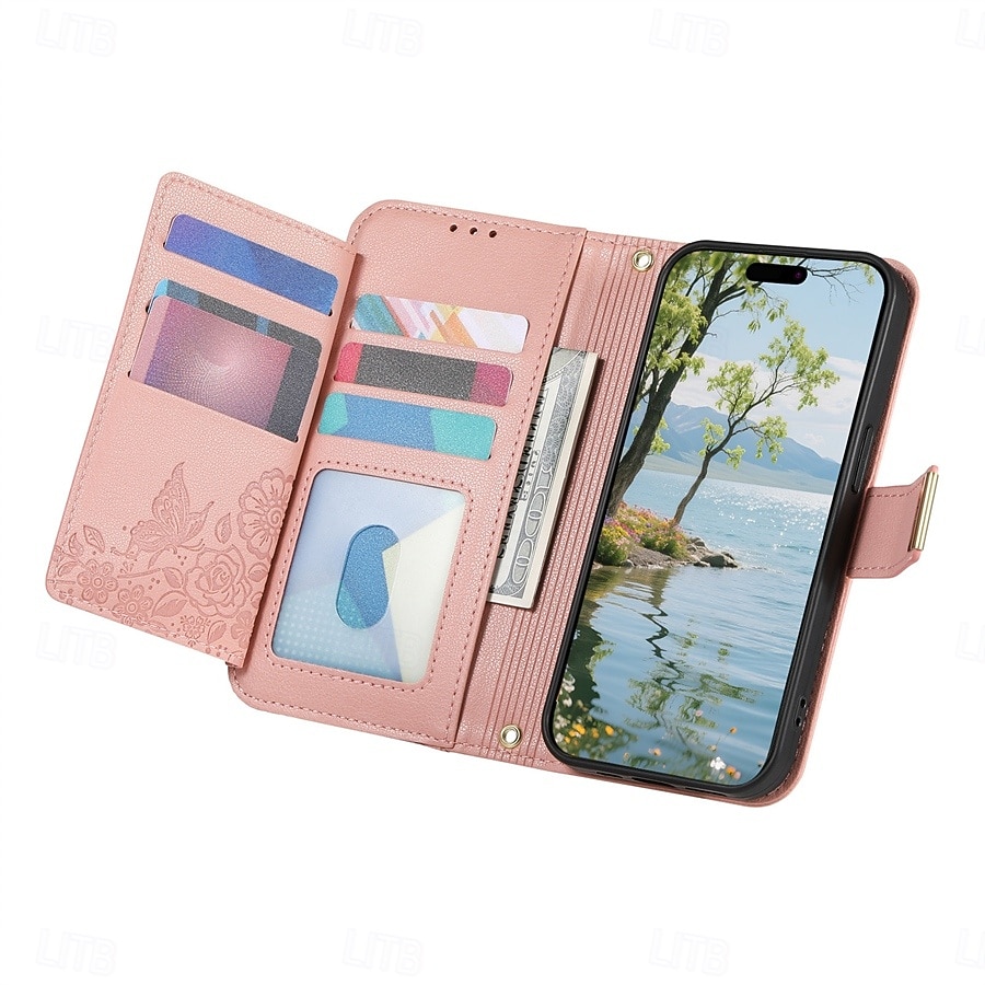 Phone Case For Samsung Galaxy S26 S26 Plus S26 Ultra Wallet Case Flip Cover with Stand Holder Zipper with Wrist Strap Tree Retro TPU PU Leather 2026 - $18.99 –P6