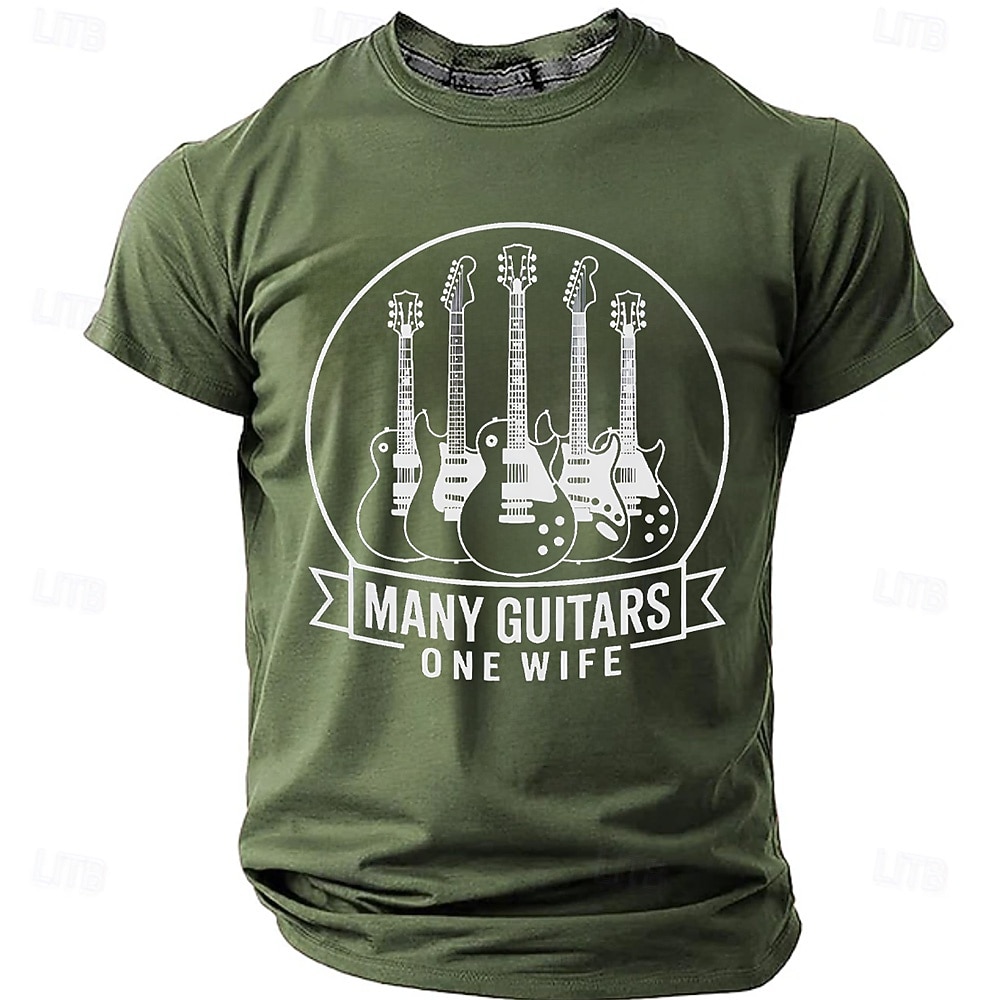 Festival musicale Per uomo Musica Divertente Chitarra Maglietta Manica Corta maglietta Stampa 3D Girocollo Camicia Moda Quotidiano Quotidiano Streetwear Blu Nero Rosso Estate Primavera Abbigliamento del 2026 a $21.99 –P3