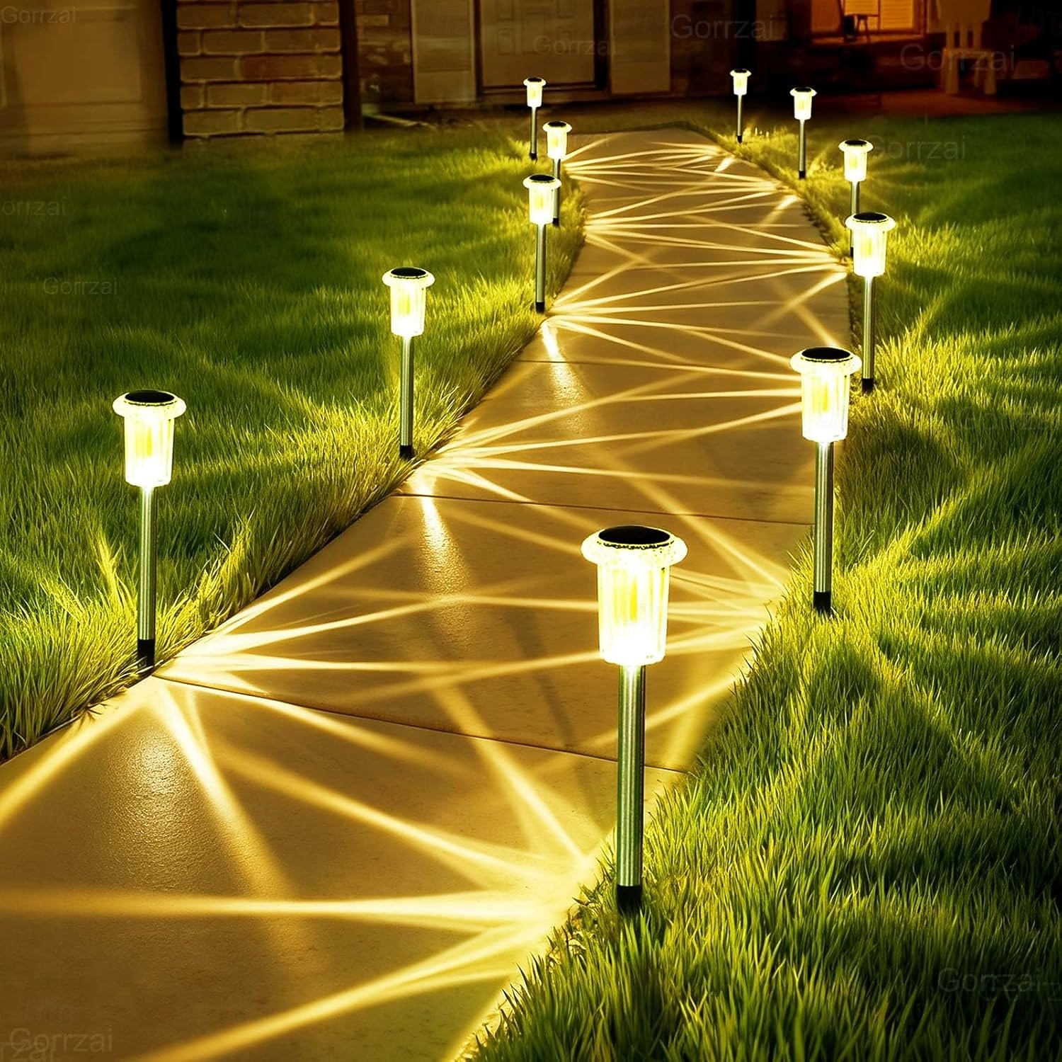 Solar Outdoor Lights, Solar Pathway Lights Outdoor Waterproof, Stainless Steel Stake Lighting for Garden Yard Path Walkway Driveway Patio Lawn Outside Decor,Color Changing 2026 - $35.99 –P5