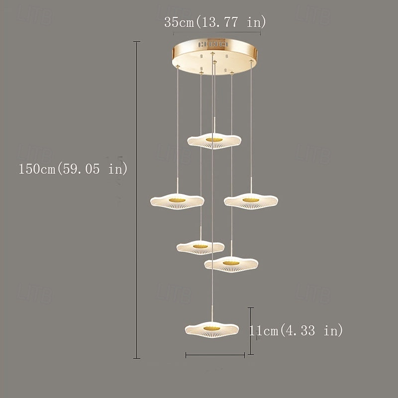 Moderne LED-Pendelleuchten aus Acryl, kompatibel mit Wohnzimmer, Esszimmer, Treppenhaus, Kronleuchter, Wohnaccessoires, Hängeleuchten, Pendelleuchten 2026 - $279.99 –P10