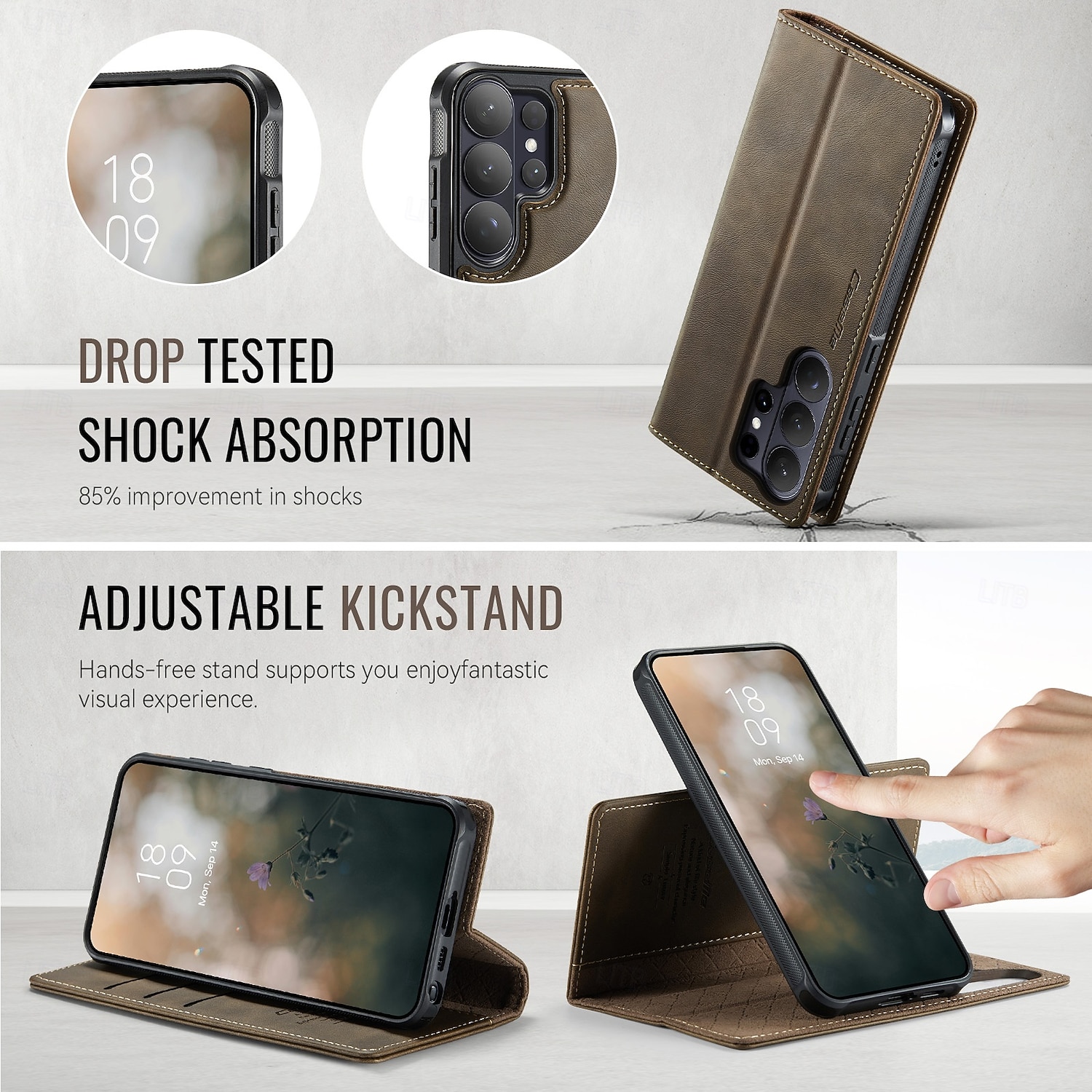 Phone Case For Samsung Galaxy S26 S26 Ultra Plus Wallet Case with Stand Holder Support Wireless Charging Kickstand Retro TPU PU Leather 2026 - $25.99 –P5