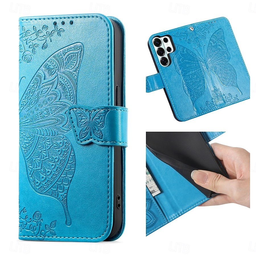 Phone Case For Samsung Galaxy S26 S26 Plus S26 Ultra Wallet Case Flip Cover with Wrist Strap Kickstand Butterfly Retro TPU PU Leather 2026 - $14.99 –P24