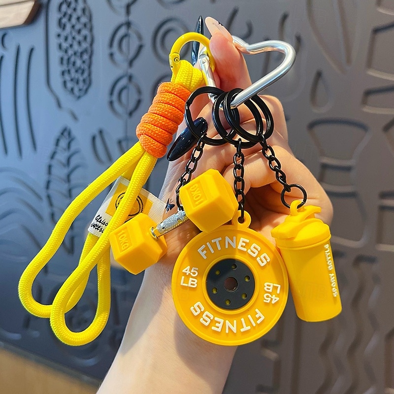 DIY Mini Gym Barbell Plate Keychain, Creative Fitness Weight Plate Keyring Pendant, Sport Lover Key Chain for Car Keys, Bag Charm, Couple Gift, Gym Lover Accessories 2026 - $9.99 –P7