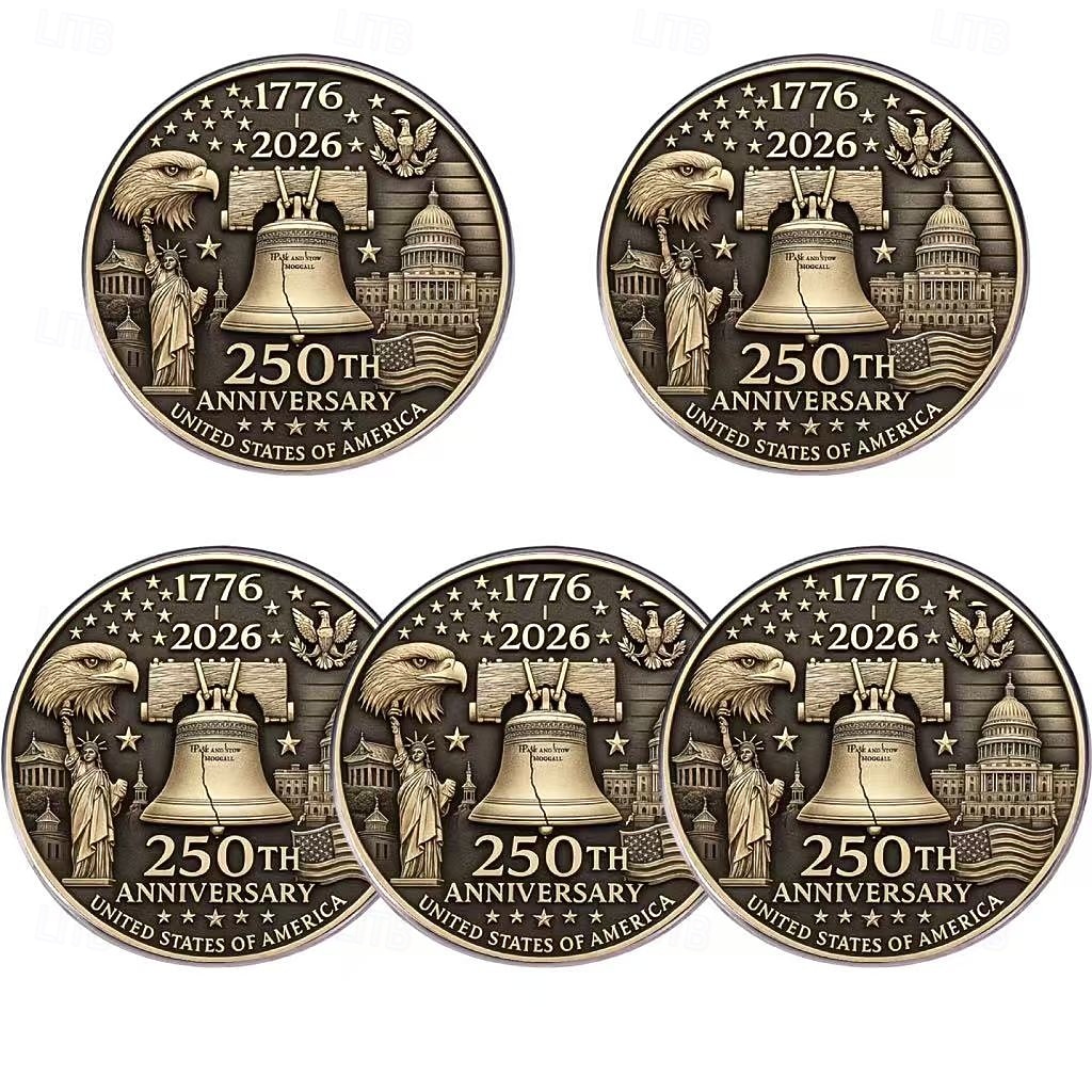 Set di 5 spille commemorative per il 250° anniversario americano, spilla unica e creativa per abbigliamento. &zaini, il regalo perfetto per i festival per valorizzare il tuo stile del 2026 a $15.99 –P1