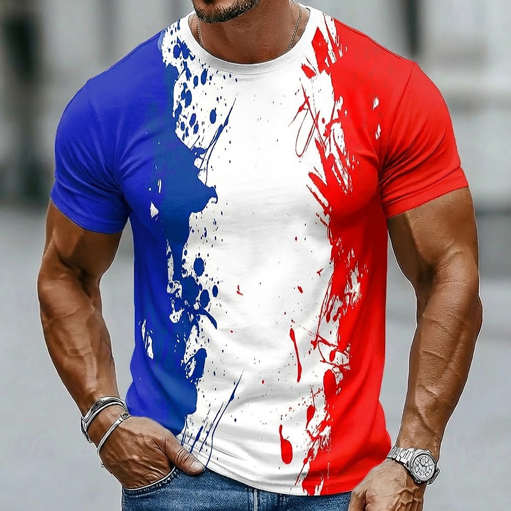 4 iulie 2026 250 de ani Ziua Memorială T-Shirt bărbătesc patriotic patriotic 3D imprimat cu steagul SUA cu guler rotund și mâneci scurte zilnic stradă 2026 - $22.99 –P2
