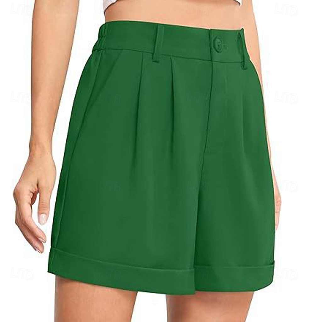 Mujer Bermudas Pantalón corto Pantalones cortos de verano Pantalones cortos de playa Vacaciones Moda Casual / Diario Corto Alta cintura Cremallera Bolsillo Cintura elástica Comodidad Secado rápido 2026 - $33.99 –P24