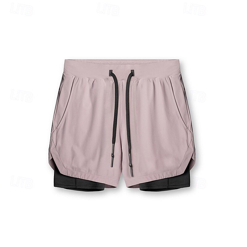 Ανδρικά Pantaloni Scurți de Alergat Αθλητικά σορτς Σορτς γυμναστικής Τσέπη 2 σε 1 Με επένδυση συμπίεσης Κοντά Παντελονάκια Causal Καθημερινά ΕΞΩΤΕΡΙΚΟΥ ΧΩΡΟΥ Καλοκαίρι Άνοιξη 2026 - $18.99 –P11