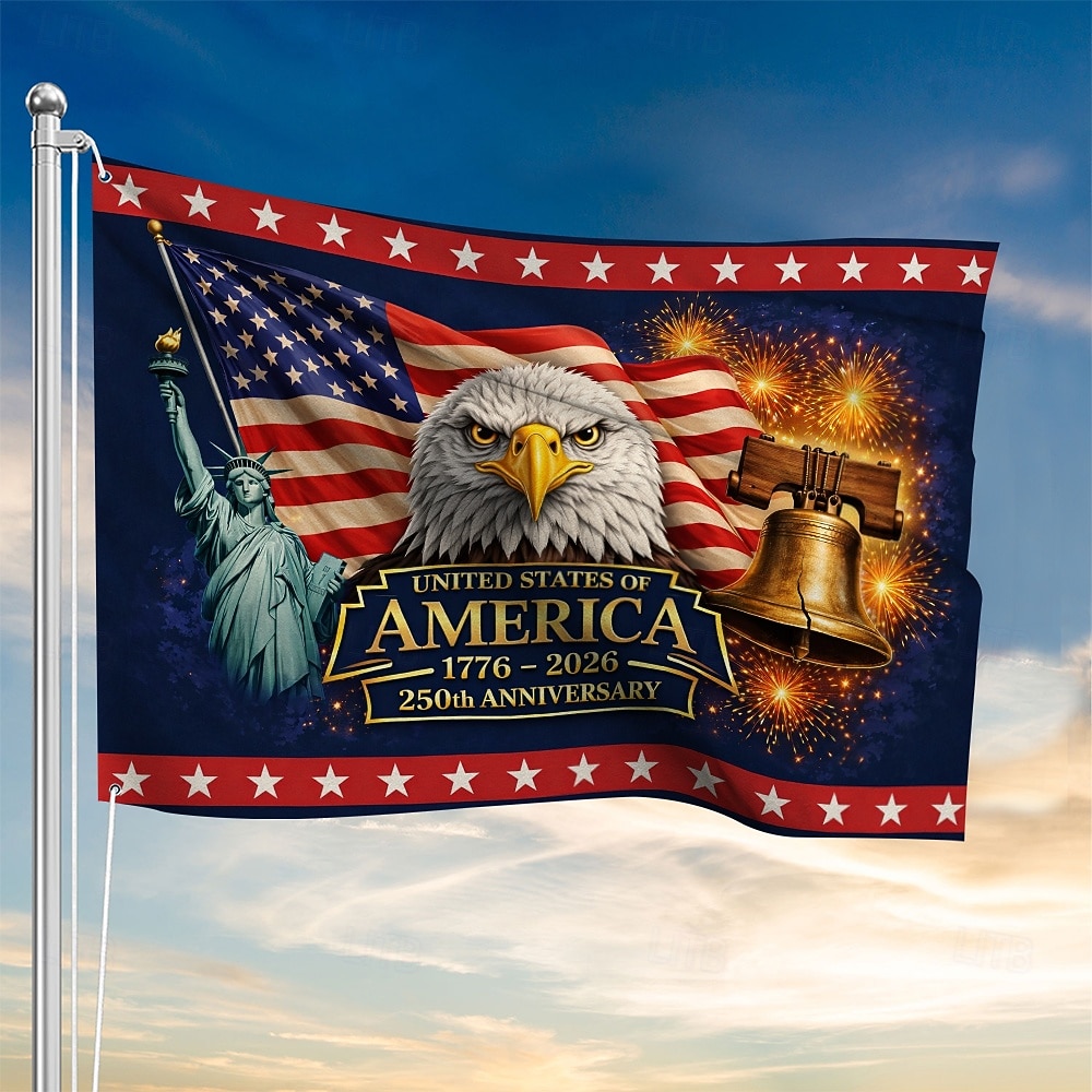 Флаг США к 250-летию Америки, садовый флаг к 250-летию, памятный флаг США (1776-2026), патриотическое знамя ко Дню независимости 4 июля. 2026 - $11.49 –P1