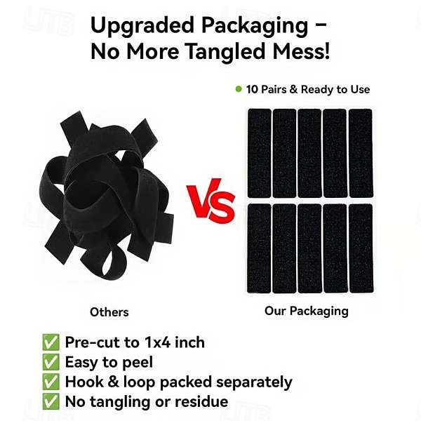 50 יחידות סרט וו ולולאה עמיד לשימוש חוזר עם גב דבק חזק - ללא צורך בקידוח, הסרה ללא נזק - אידיאלי לתליית תמונות, שלטים, מודעות - מתאים לשימוש בבית, במשרד ובסדנה 2026 - $16.99 –P9