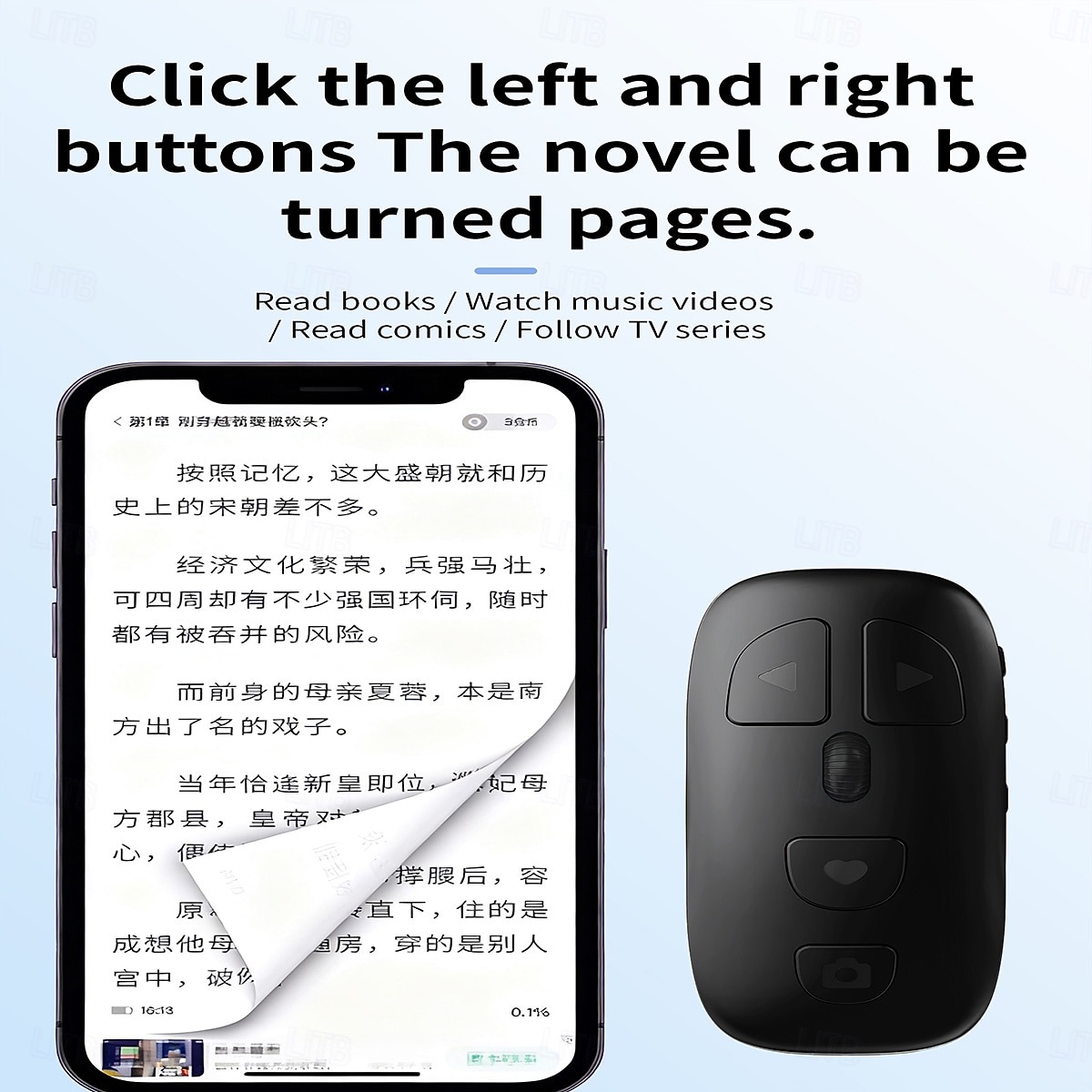 Bluetooth Page Turner for Kindle, TikTok Remote Control Scroller with Scroll Wheel, Wireless Selfie Camera Shutter Zoom Button for iPhone iPad Android, Long Battery Life 2026 - $17.99 –P7