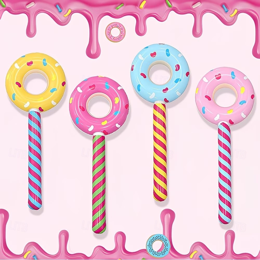 6pcs Inflatable Lollipops in Random Colors, Inflatable Donut Candy, Birthday Party Decorations, Novelty Toys 2026 - $21.99 –P9