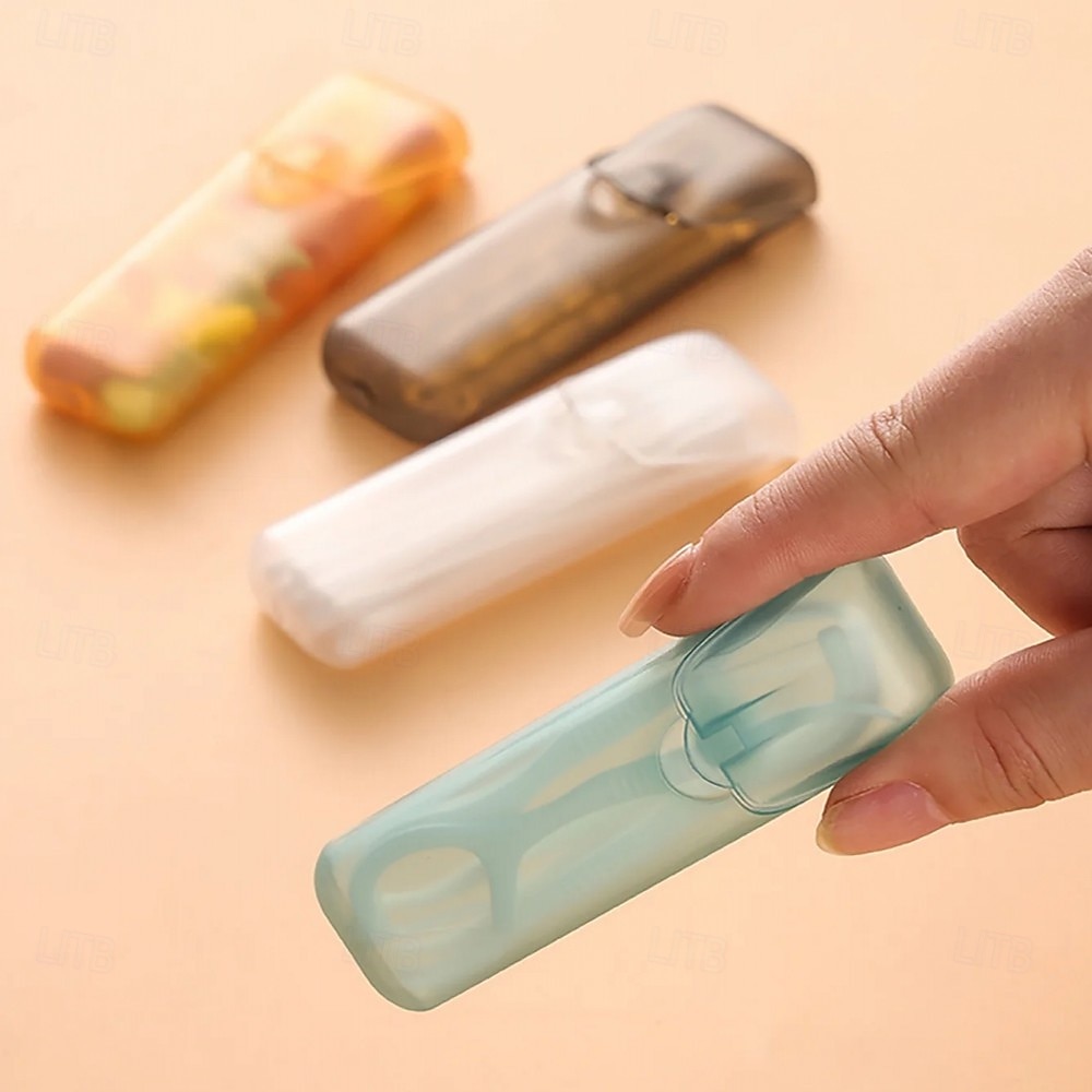 4/6 ks přenosných úložných krabiček (náhodná barva), organizér na malé díly, cestovní párátka, dentální nit, přihrádky na pilulky a šperky, pouzdra na jehly s vatovými tyčinkami, domácí cestovní 2026 - $9.99 –P7