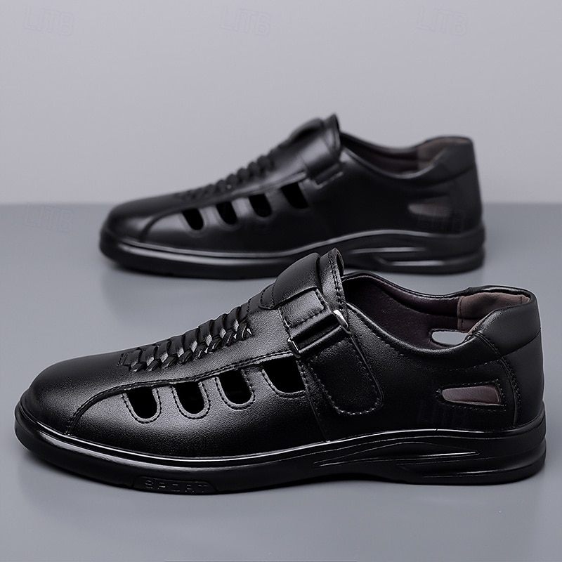 Sapatos casuais masculinos marrons com fivela e recortes, confortáveis para caminhada, ideais para uso diário, viagens, dirigir, escritório, looks casuais de negócios, fins de semana e estilo elegante. de 2026 por $42.99 –P6