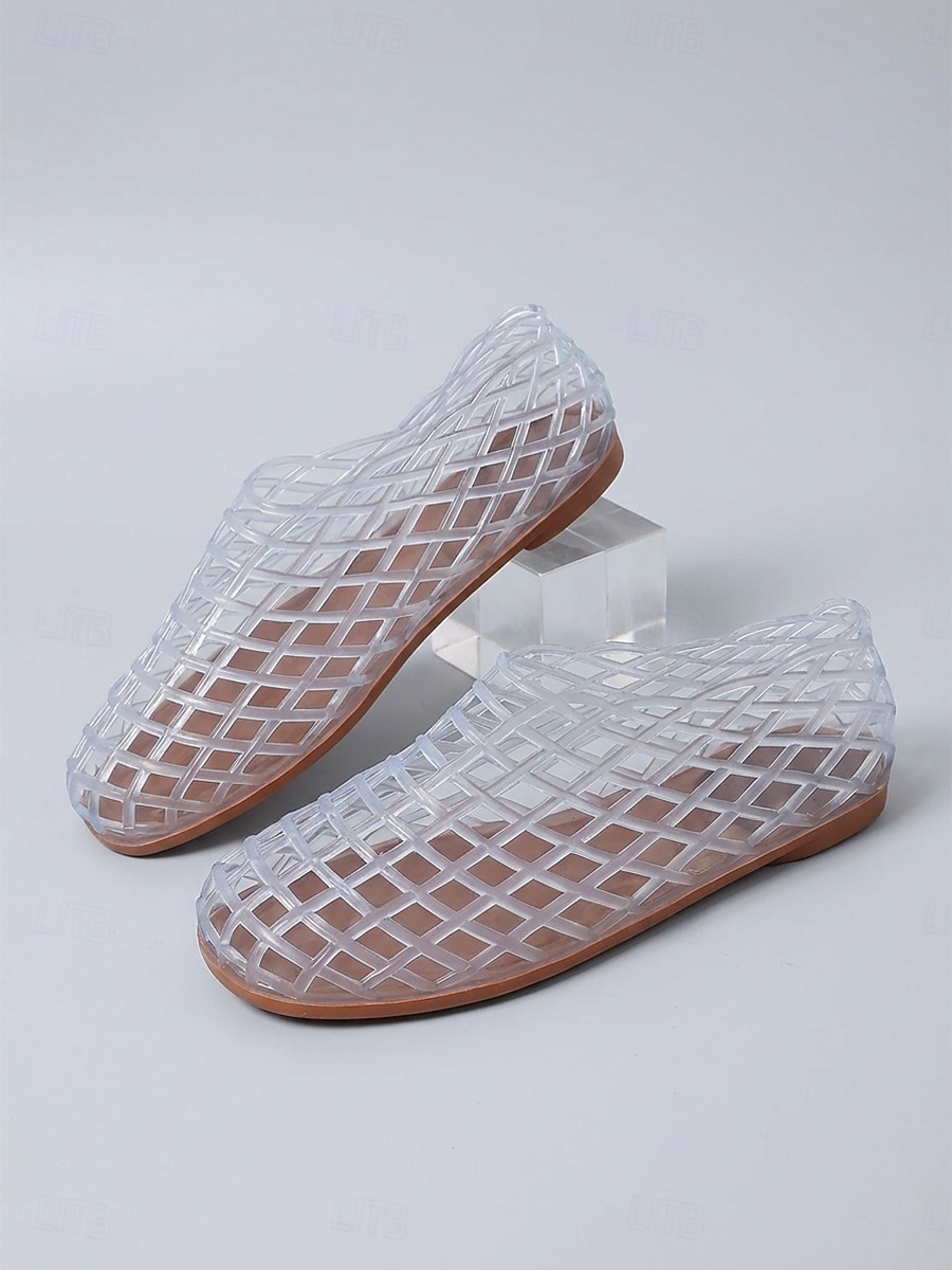 sandali da donna in gelatina rossa - scarpe da acqua traspiranti in rete traforata con comoda suola piatta per vacanze al mare &viaggio sulle isole tropicali del 2026 a $24.99 –P6