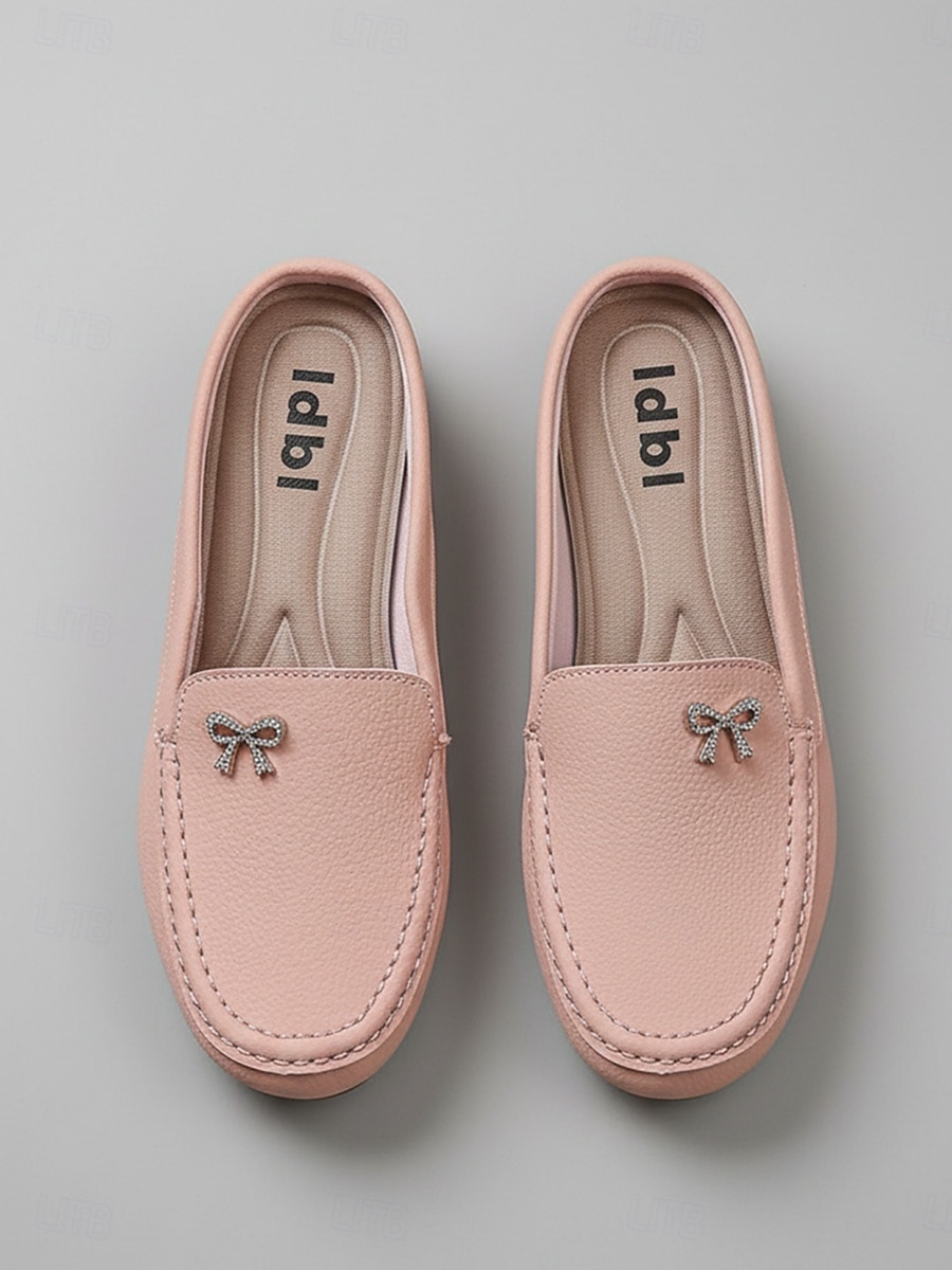 Women's Pink Comfort Moccasin Mule Loafers – Soft Slip-On Backless Flats with Cushioned Non-Slip Sole, Casual Driving Shoes for Walking, Travel and Everyday Wear 2026 - $24.99 –P1