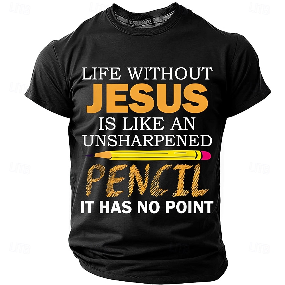 Men's Bible Life Without Jesus Is Like An Unsharpened Pencil It Has No ...