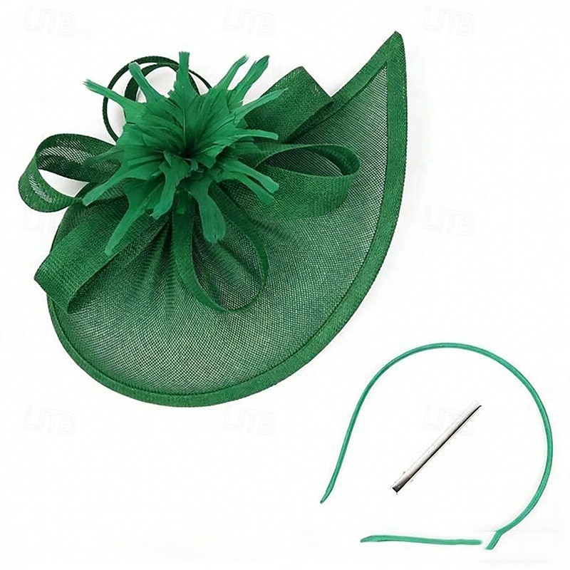 Fascinators Pluma Boda Cumpleaños Vintage Estilo lindo Retro Con Pluma Celada Sombreros 2026 - $17.49 –P2