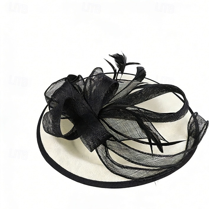 Fascinators Sinamay Boda Cumpleaños Vintage Estilo lindo Retro Con Pajarita Tul Celada Sombreros 2026 - $34.99 –P2