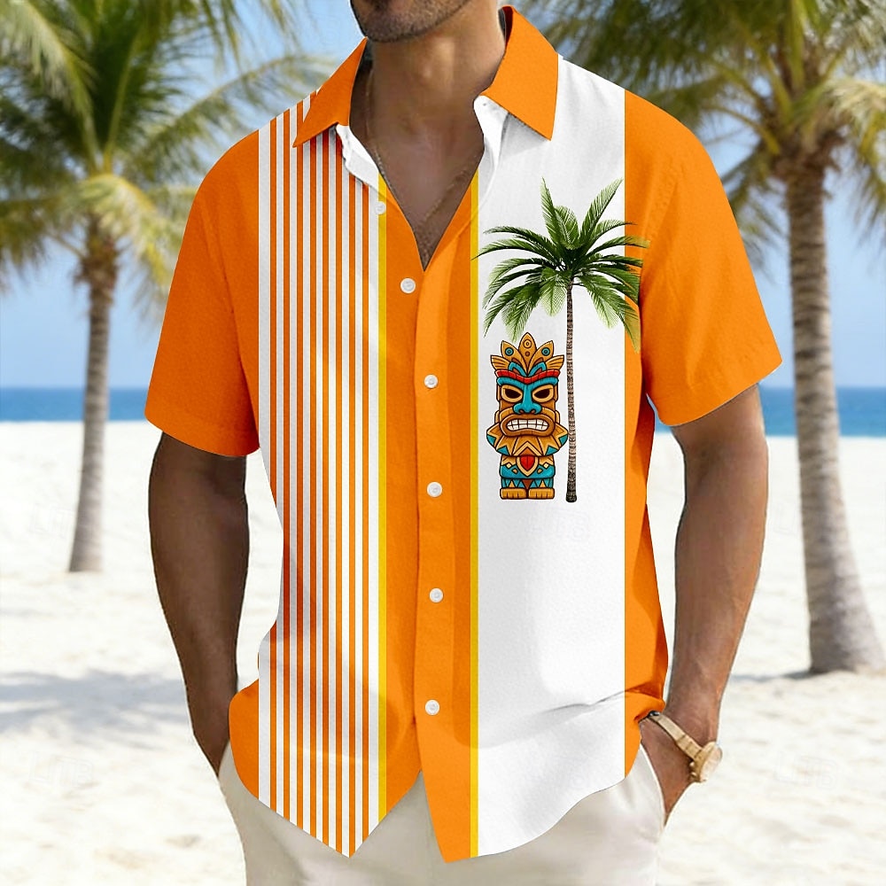 Per uomo Albero di Cocco Piante Tropicali Tiki Camicia hawaiana estiva Camicia con Bottoni Camicia Aloha Manica Corta Hawaiano Vacanza Ferie Abbigliamento mare Estate Primavera Collo ripiegato Stampa del 2026 a $25.99 –P1