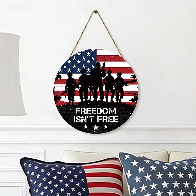 Plaque de porte américaine commémorative du 250e anniversaire, drapeau national américain patriotique du 4 juillet avec couronne « Nous le peuple », décoration murale en bois pour la fête de de 2026 ? $15.99 –P3