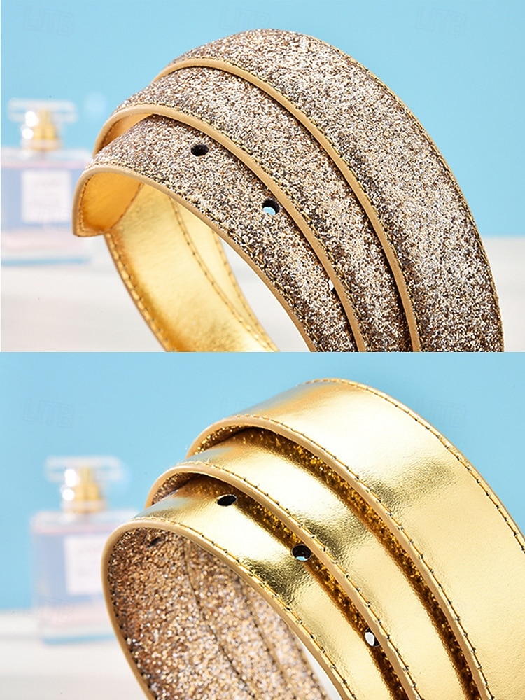 cintura da donna in similpelle, colori oro e argento, regolabile, accessorio elegante per abbigliamento casual quotidiano, viaggi e vacanze del 2026 a $11.99 –P10