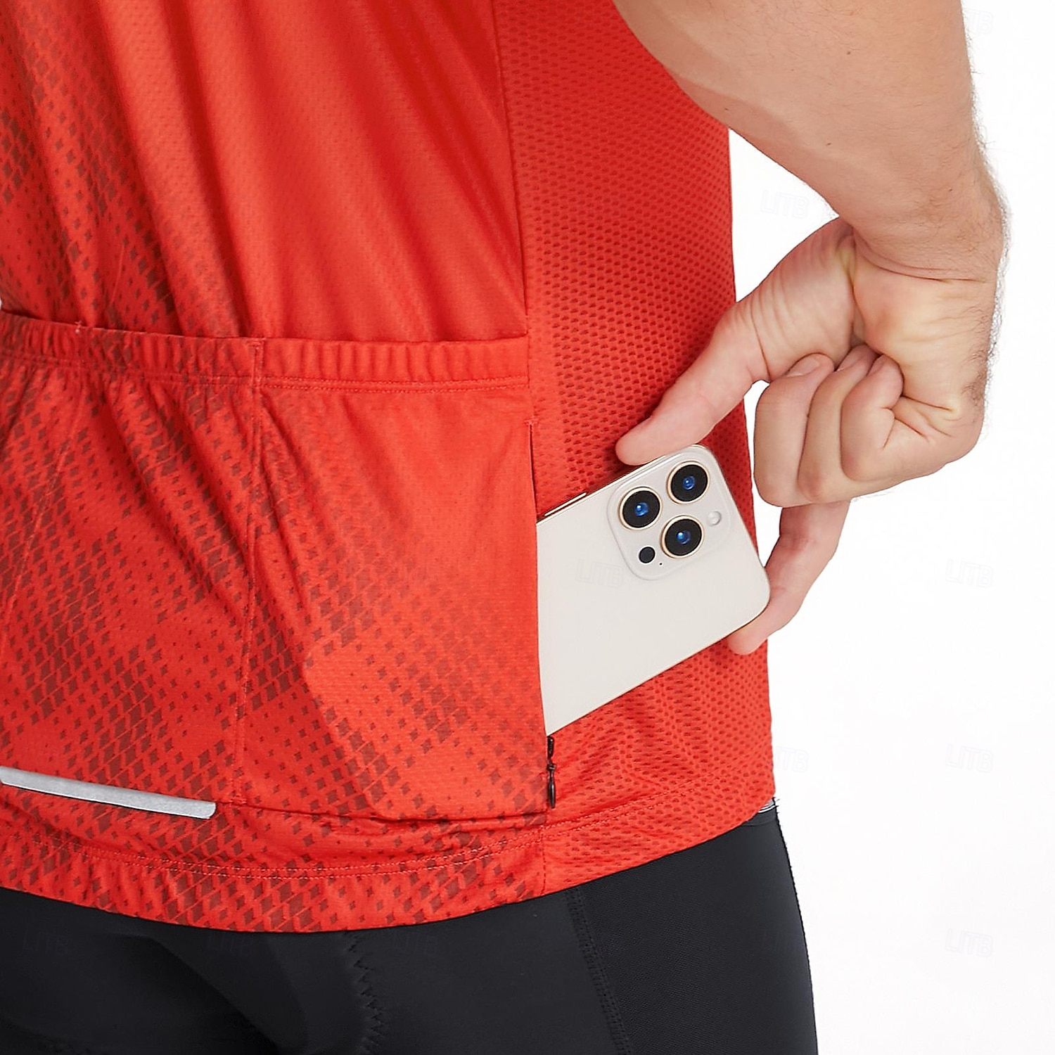 Ανδρικά Πουλόβερ Γεωμετρικό Κοντομάνικο Ποδήλατο Αθλητική μπλούζα με 3 πίσω τσέπες Ύγρανση Αθλητισμός Θαλασσί Λευκό Ρουμπίνι Ρούχα 2026 - $42.99 –P16