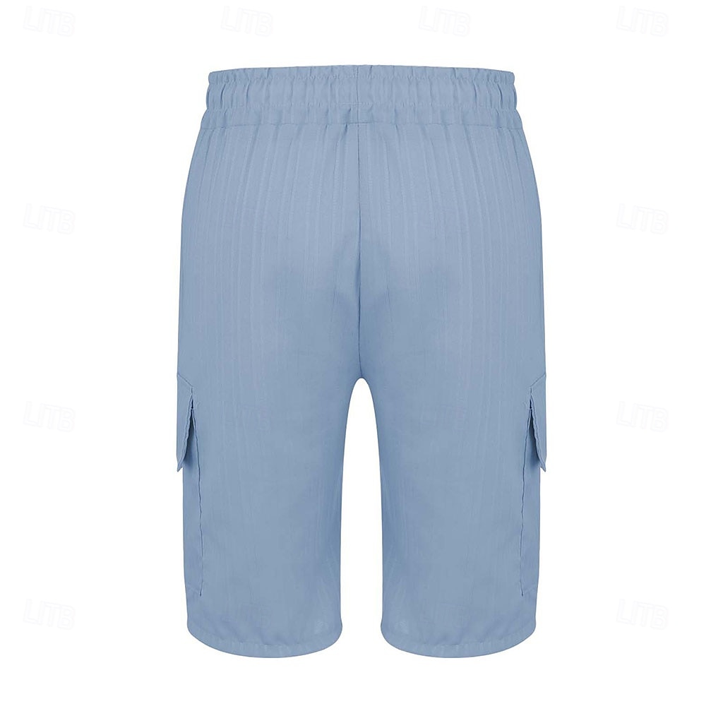Men's Tactical Shorts Cargo Shorts Shorts Casual Shorts Drawstring Pocket Elastic Waist Plain Comfort Breathable Knee Length Casual Outdoor Vacation Vacation Fashion Navy Blue Micro-elastic 2026 - $21.99 –P13