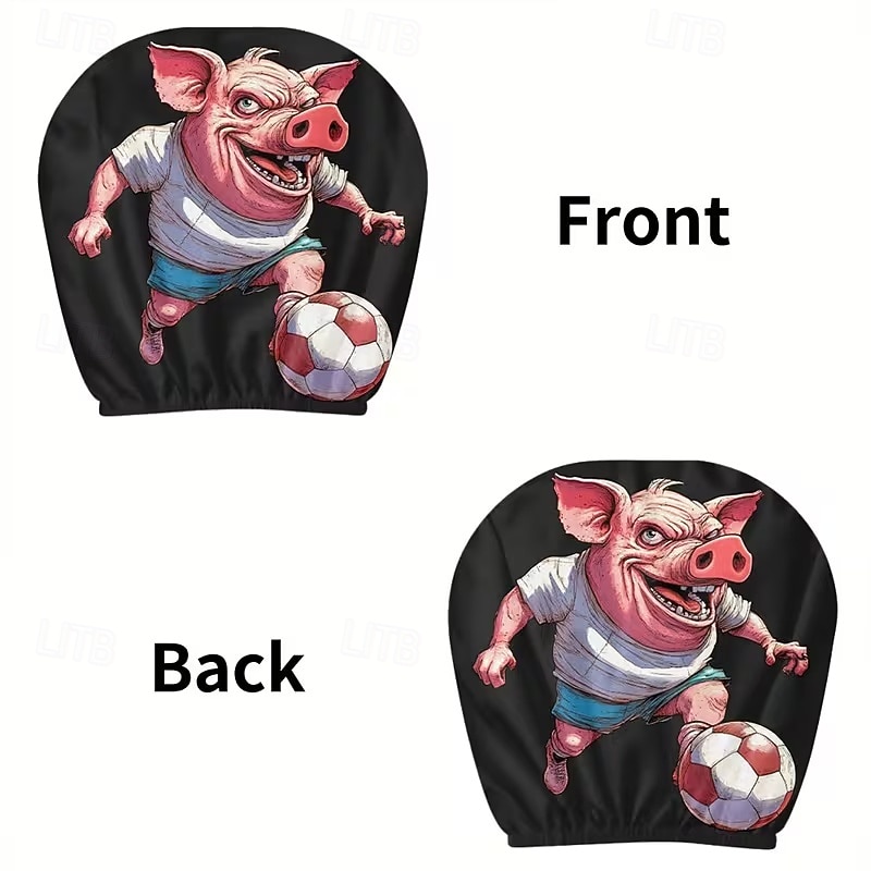 2 db rajzfilmfigura, focimeccs mintás fejtámla huzat autóba, belső dekoráció, rugalmas kialakítás, univerzális illeszkedés, alkalmas napi ingázásra és családi kirándulásokra, tökéletes szórakoztató 2026 - $8.99 –P20