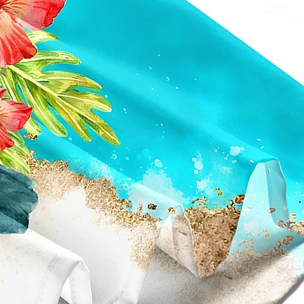 Voor heren Tropische bloemen Kleurblokkering Toekans Hawaiiaans overhemd Overhemd met knopen Aloha-shirt Korte mouw Hawaii Strandvakantie Zomer Lente Strijkijzer 3D-afdrukken shirts met kraag Voorste 2026 - $25.99 –P3