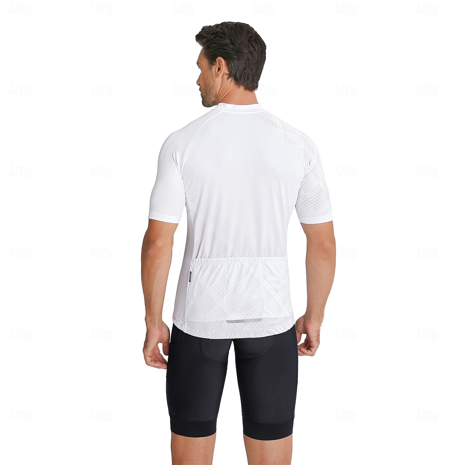 Ανδρικά Πουλόβερ Γεωμετρικό Κοντομάνικο Ποδήλατο Αθλητική μπλούζα με 3 πίσω τσέπες Ύγρανση Αθλητισμός Θαλασσί Λευκό Ρουμπίνι Ρούχα 2026 - $42.99 –P30