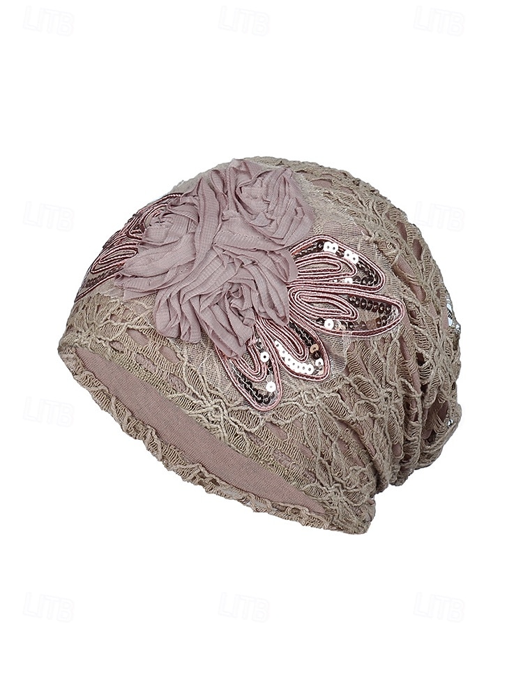 Naisten boho-pitsihattu, kevyt ja hengittävä polyesteri, monivärinen, 3D-kukkakoriste, tyylikäs loma- ja vapaa-ajan asu, täydellinen matkoille ja arkikäyttöön 2026 - $11.99 –P9