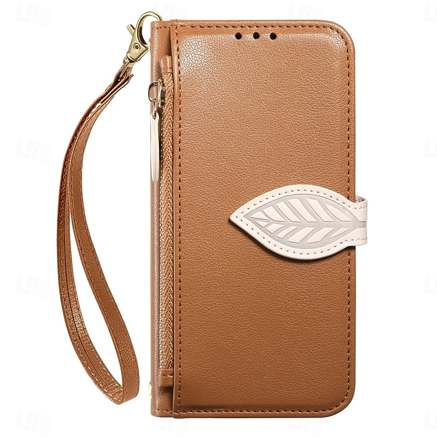 telefon Etui Til Samsung Galaxy S26 S26 Pluss S26 Ultra Lommebok-kortveske Flip deksel Glidelås med håndleddsstropp Støtte Kontor / Bedrift TPU PU lær 2026 - $17.99 –P4