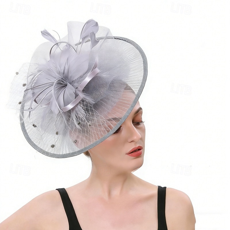 fascinators Tøy Bryllup Bursdag Elegant søt stil Med Bånd Tyll Hodeplagg Hodeplagg 2026 - $22.99 –P5