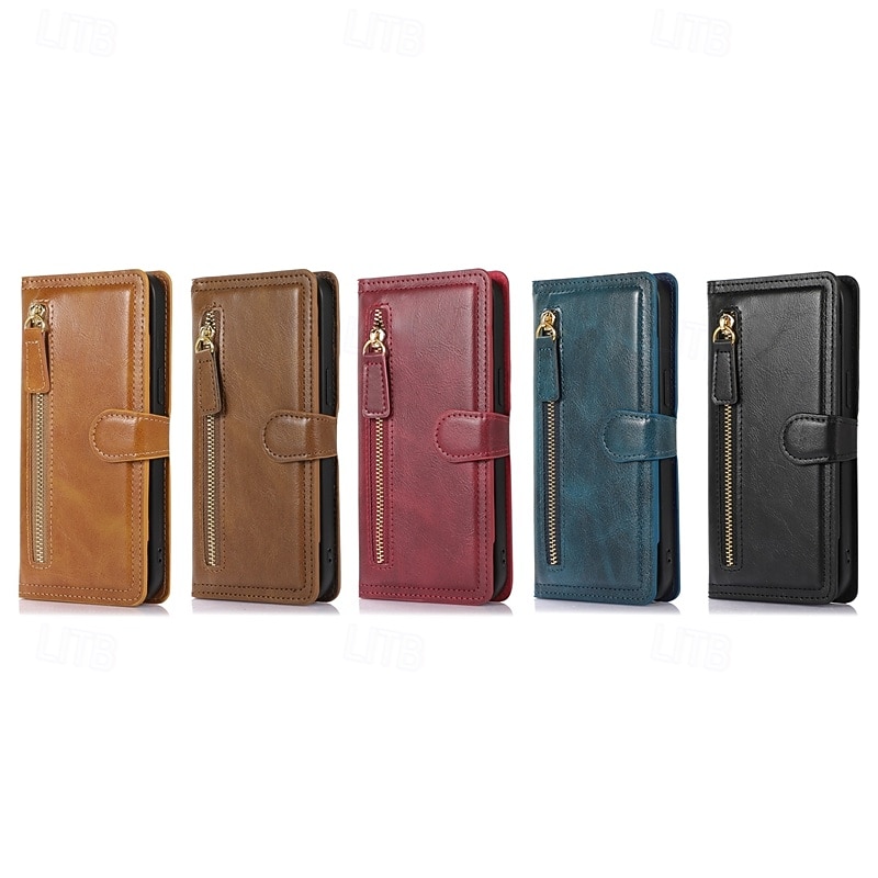telefono Custodia Per Samsung Galaxy S26 S26 Plus S26 Ultra Custodia Portafoglio Cerniera Protezione Completa Cavalletto Retrò Pelle PU del 2026 a $20.99 –P2