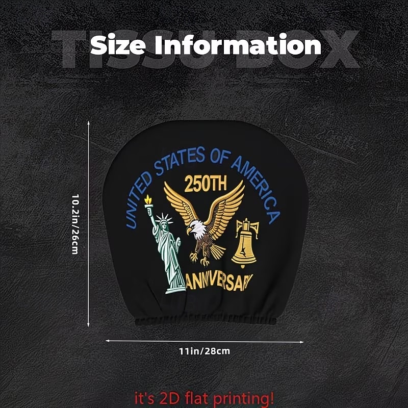 Funda para reposacabezas de coche conmemorativa del 250 aniversario, 2 unidades, conmemorativa de la Independencia de Estados Unidos (1776-2026), soporte espinal resistente para conducción de larga distancia, ajuste universal para coches, camiones y SUV. 2026 - $11.99 –P18