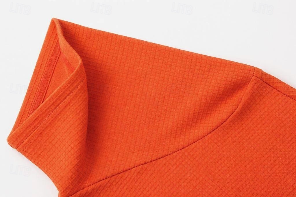 בגדי ריקוד נשים אוברסייז חולצה קצרה טי שירטס טופים מארג וויפל כפתור קדמי אחיד אופנתי מסוגנן קלסי שרוולים קצרים צווארון עגול קצר הנלי חולצות רגילות יומי ליציאה סוף שבוע לבן כתום קיץ אביב 2026 - CLP $26680 –P5