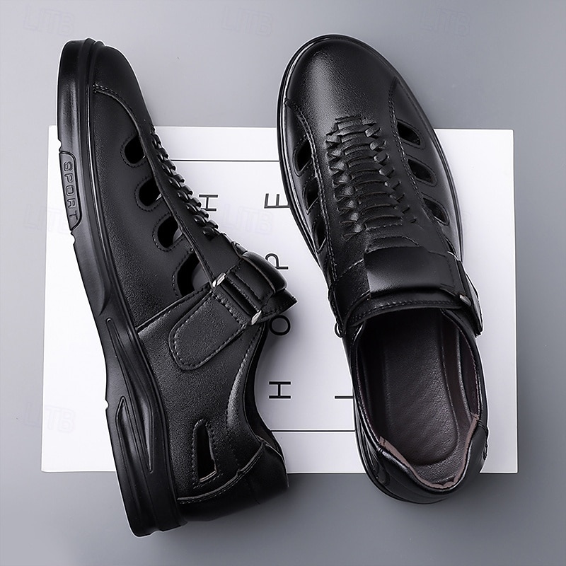 Sapatos casuais masculinos marrons com fivela e recortes, confortáveis para caminhada, ideais para uso diário, viagens, dirigir, escritório, looks casuais de negócios, fins de semana e estilo elegante. de 2026 por $42.99 –P10